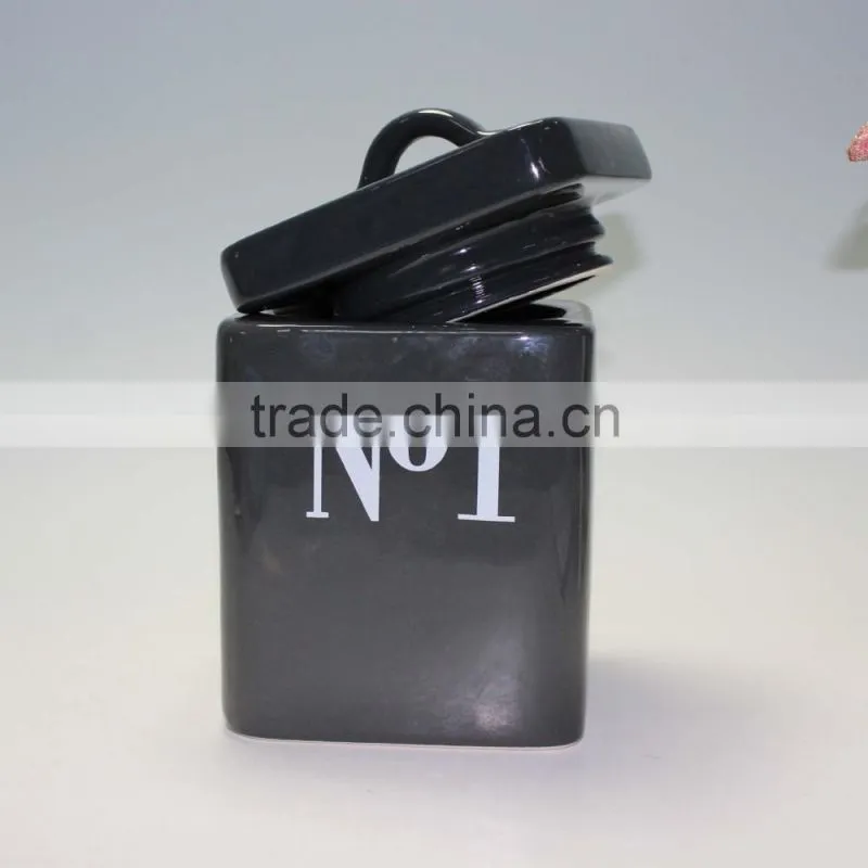 Square Ceramic Jar