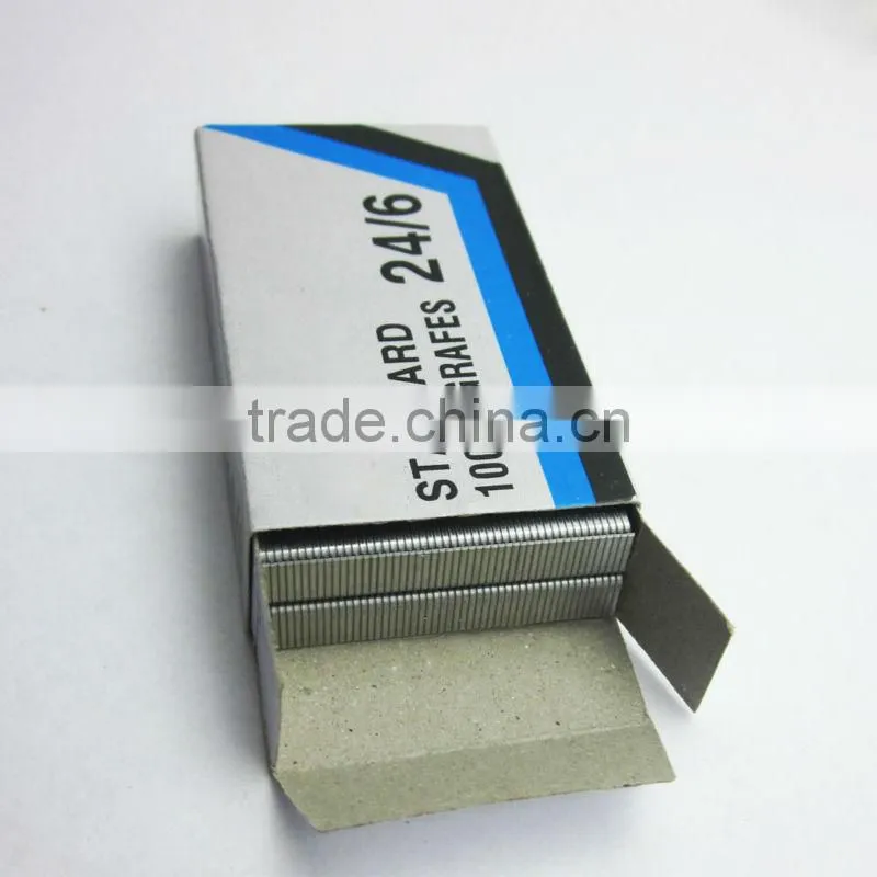 2017 high quality silver office galvanized standard 24/6 staples (all kinds of staples)