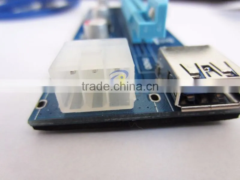 60cm USB 3.0 Cable Power 6PIN PCIE Express for Bitcoin pci-e to pci converter card pci express to usb 3.0 converter for bitcoin