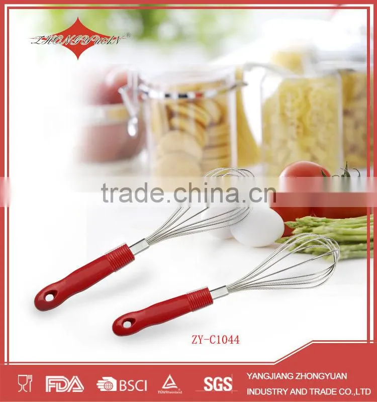 10" high quality stainless steel manual egg beater whisk for kitchen tools