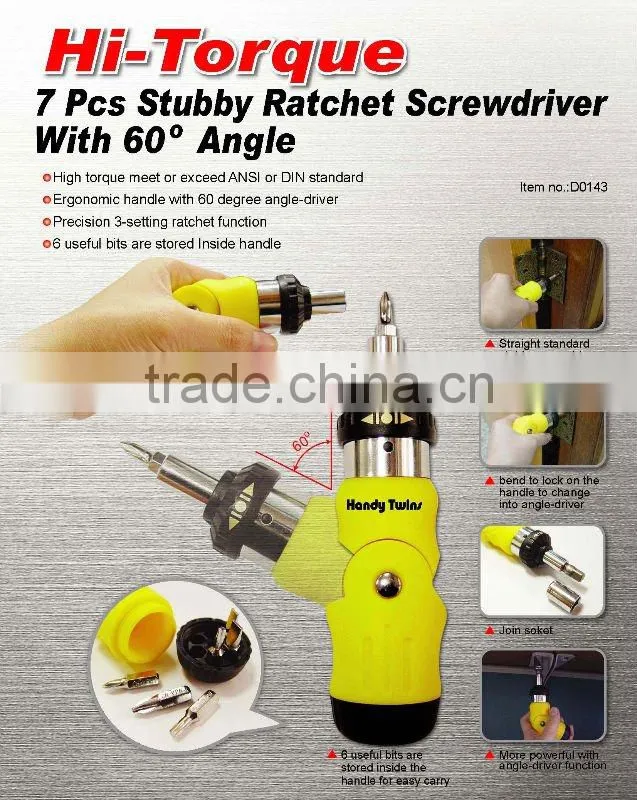 2 Way Stubby Screwdriver with Bits