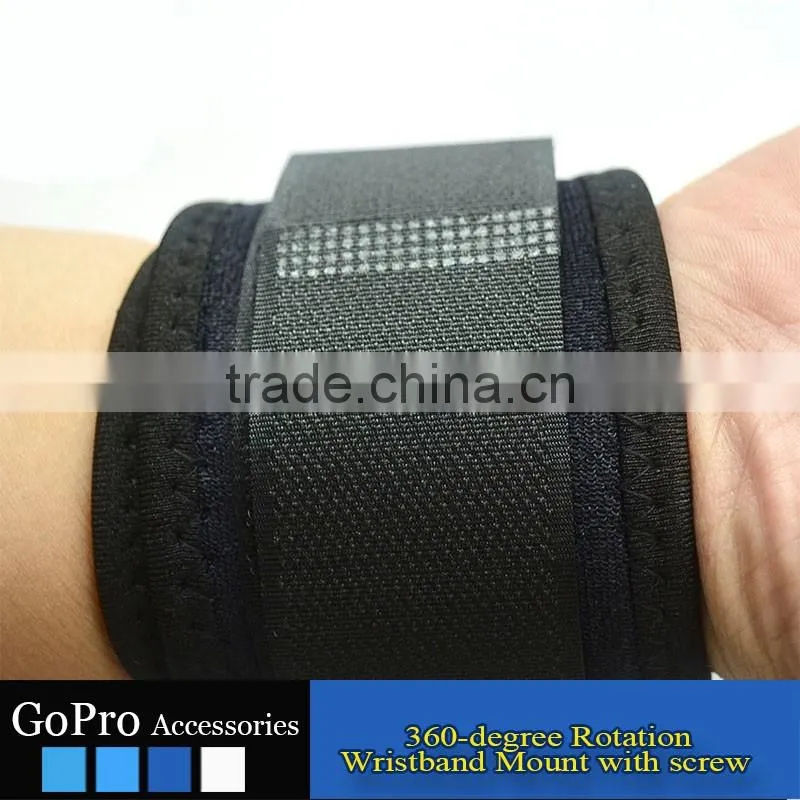 2016 New Wholesale GoPros 360 degree rotation wrist mount for gopros heros 4 3 3+ GP06