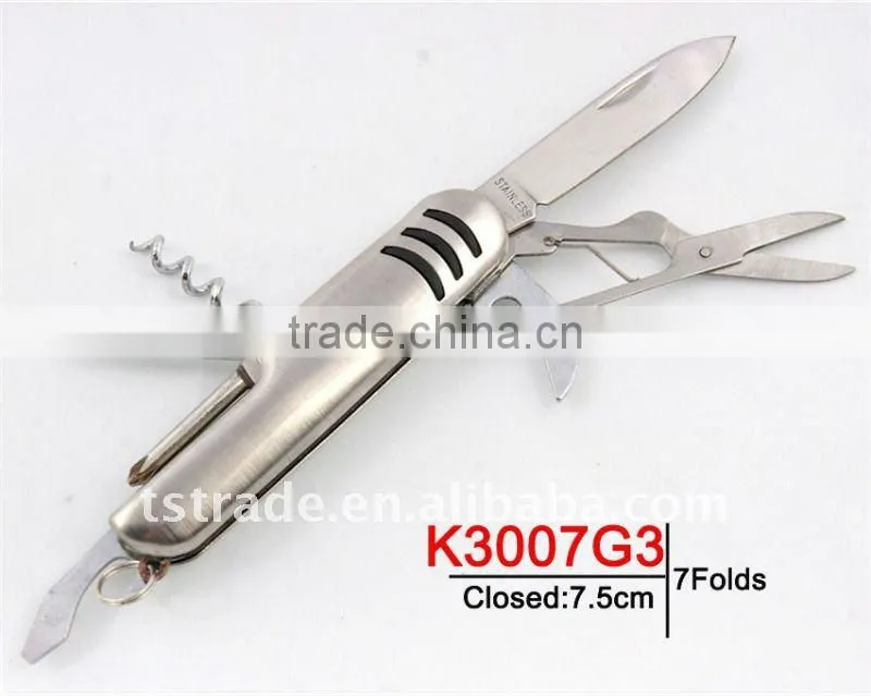 2014"stock" Mini stainless steel multi function pocket kinife tools K3007G3