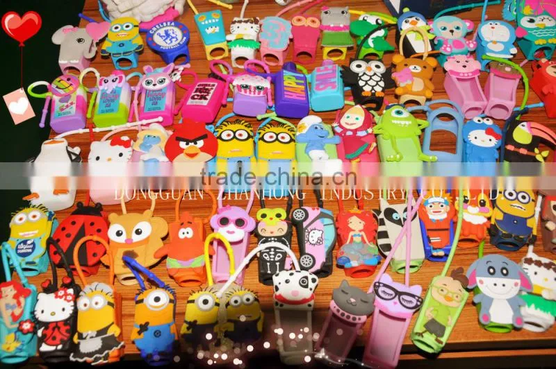 OEM animal cartoon & cute hand sanitizer silicon holders