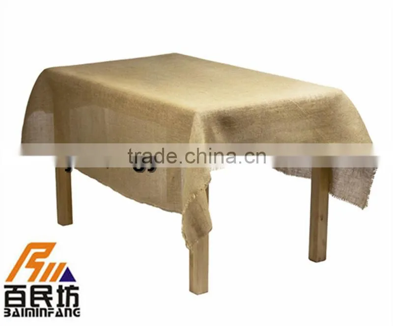 burlap table covering 72 inches nature color