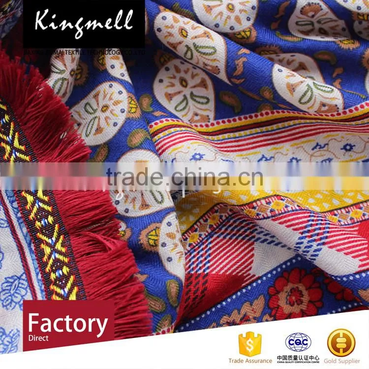 Custom 2017 digital printed very soft wholesale cotton women scarf