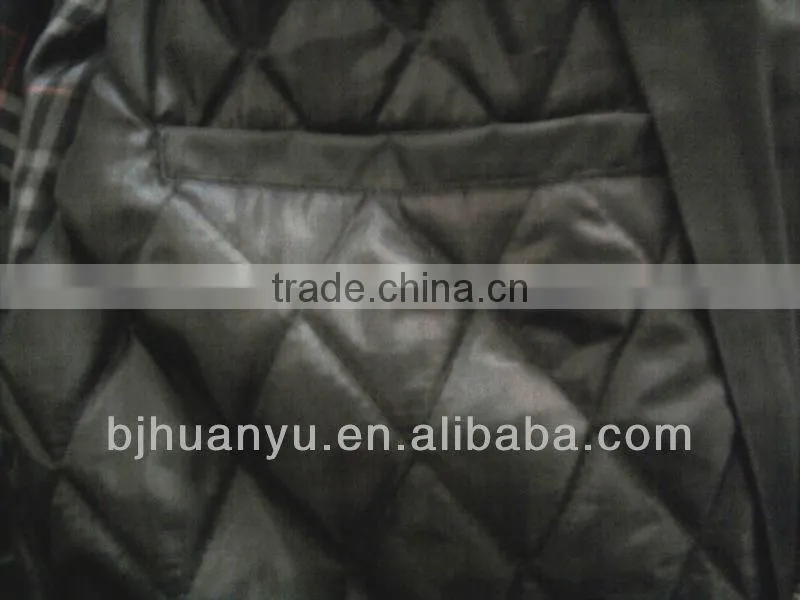 4 buttons black colour fur collar long work overalls for men
