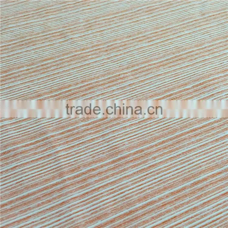 New Arrival Cool Stripe Orange Knit Single Jersey Fabric