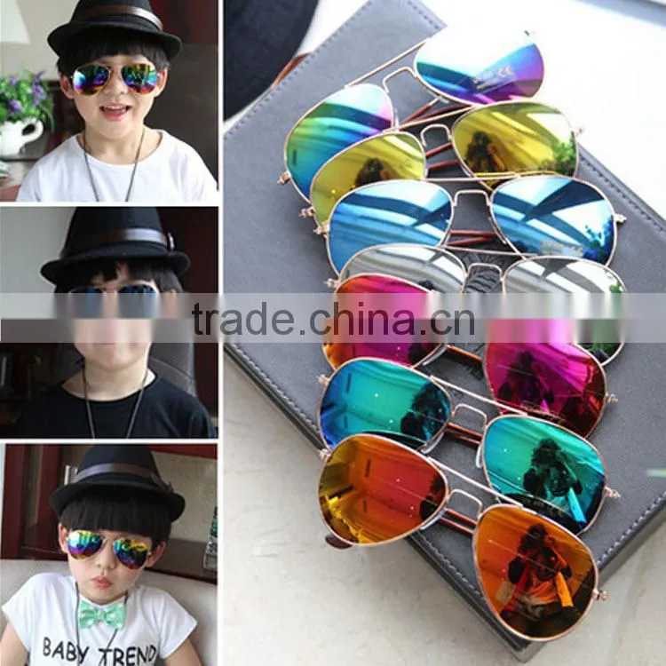 HFR-YA10 Children colored sunglasses frog mirror reflective sunglasses glasses