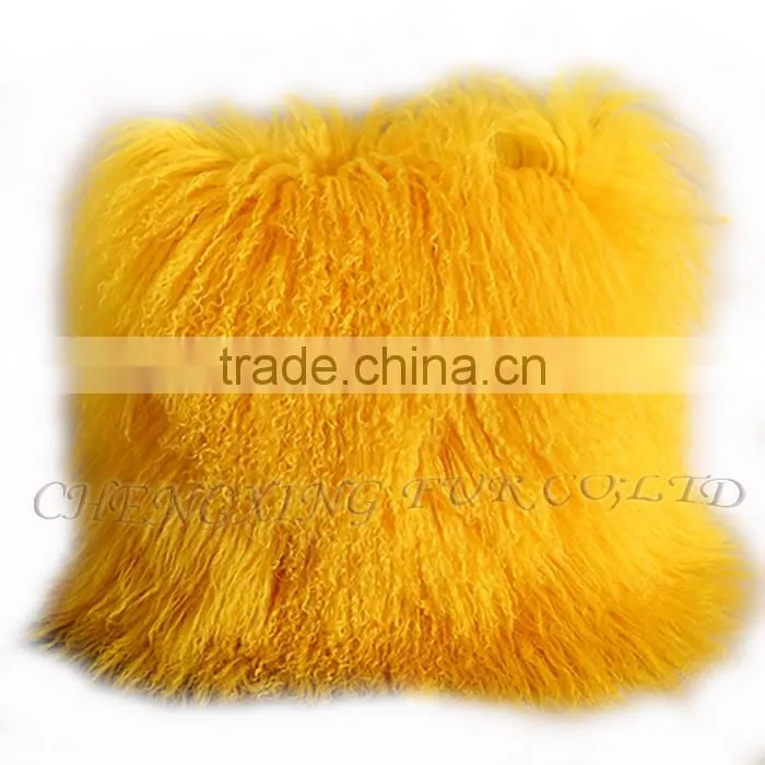 CX-D-04G New Fashion Genuine Mongolian Sheep Fur Latest Design Cushion Cover