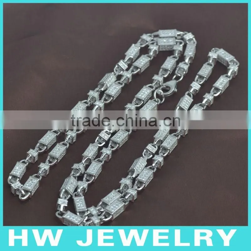 Bullet chain, 36inch, bling bling jewelry necklace, hip hop men necklace,, ice out jewelry,HWNE90317