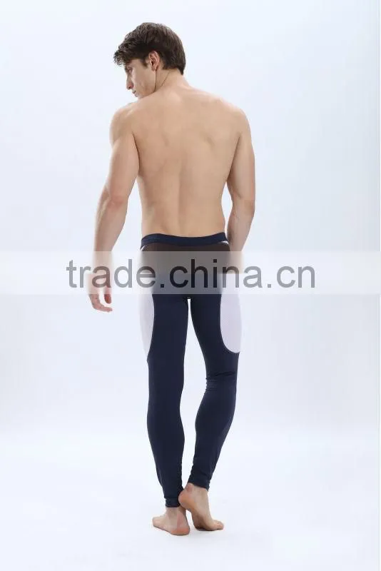 Wholesal underpants, Cheap Thermal Underwear for Men, Nylon Mesh Color Matching Long John