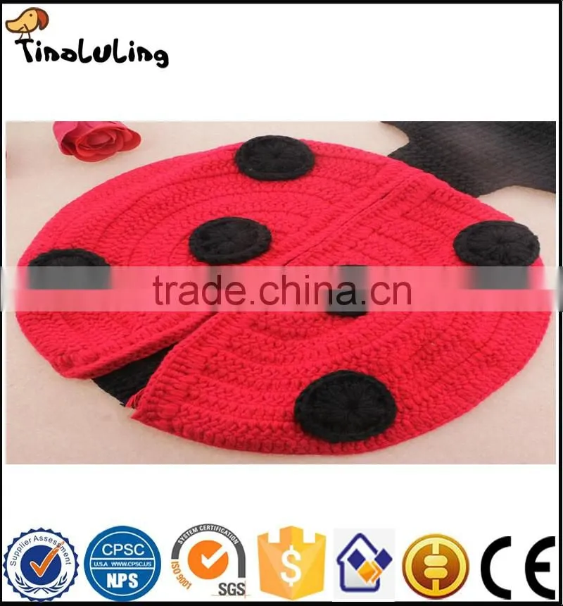 NPT25 Tinaluling newborn baby ladybug fancy baby hat Woolen baby photography props