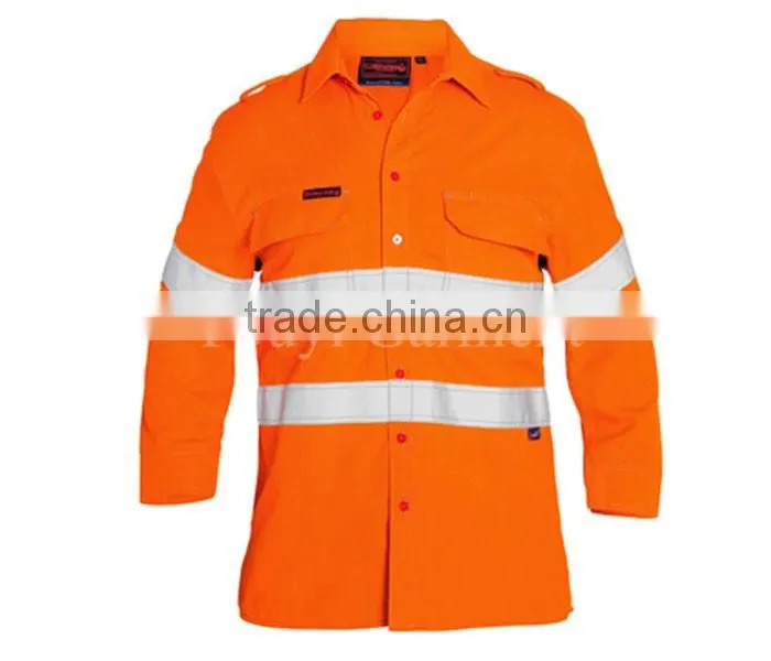 FR 238GSM PLUS TAPED HI VIS VENTED LONG SLEEVES SHIRT