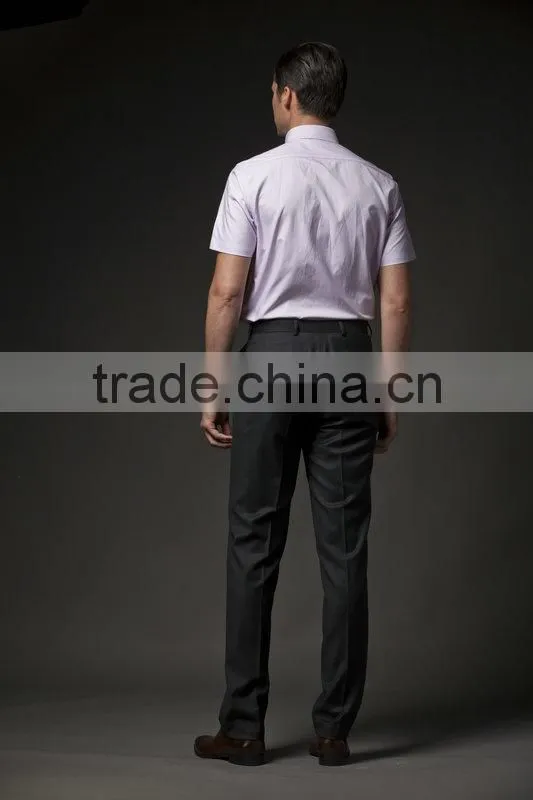 2015 mens short shirt with buttondown collar
