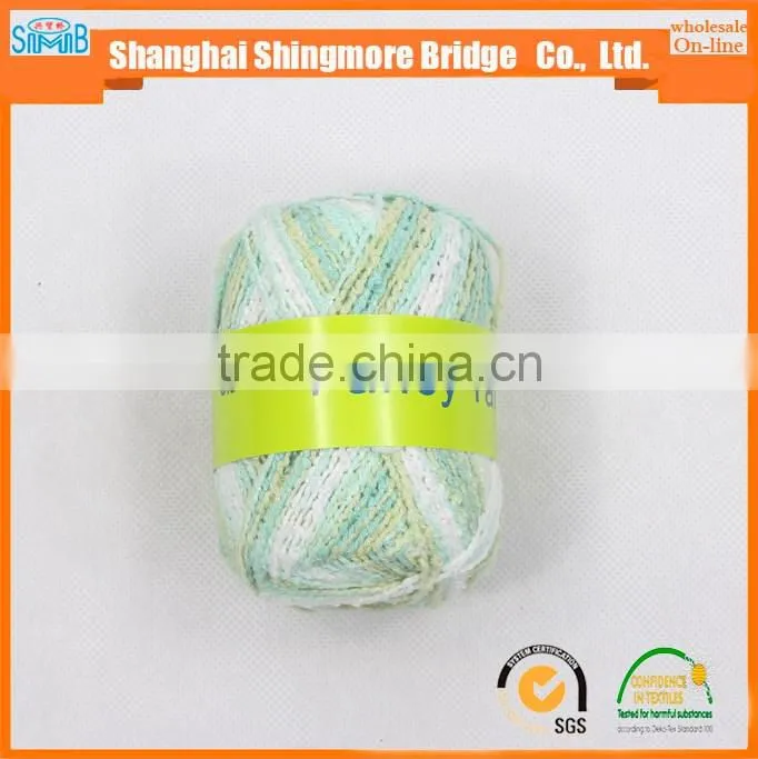 2017 new arrival high quality factory price cotton viscose blend yarn, 1/2.4Nm, space dyed hand knitting scraf hat sweater yarn