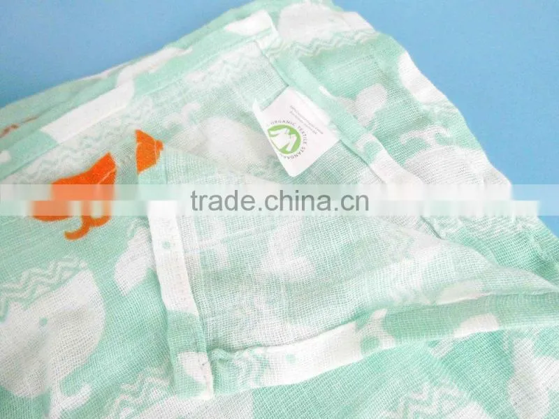 Extremely Soft 100% organic cotton summer muslin baby swaddle wrap