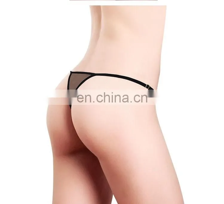 2016 Newest Luxurious lace thong sweet sexy ladies underwear black color sexy panties cotton