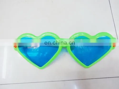 Heart shaped Cute glasses green Party big funny glasses