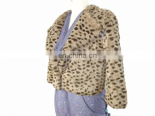 ladies Leopard rabbit fur vest
