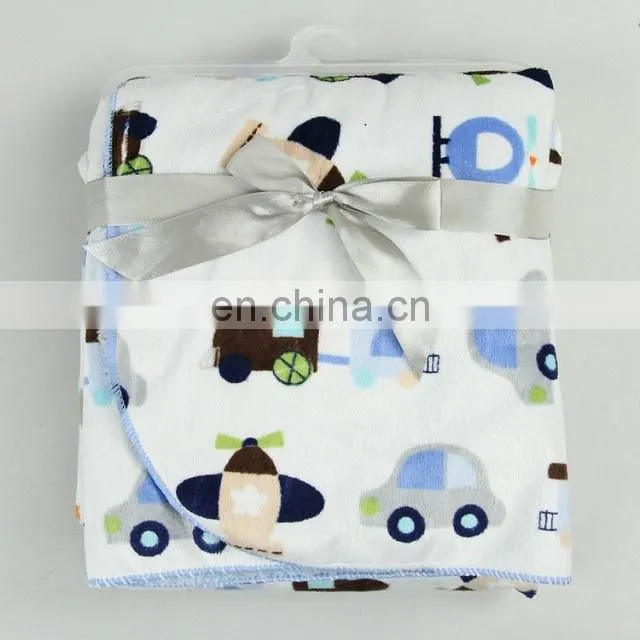 2017 Promotional Double-sided Soft Fluffy Fleece Blanket For Baby