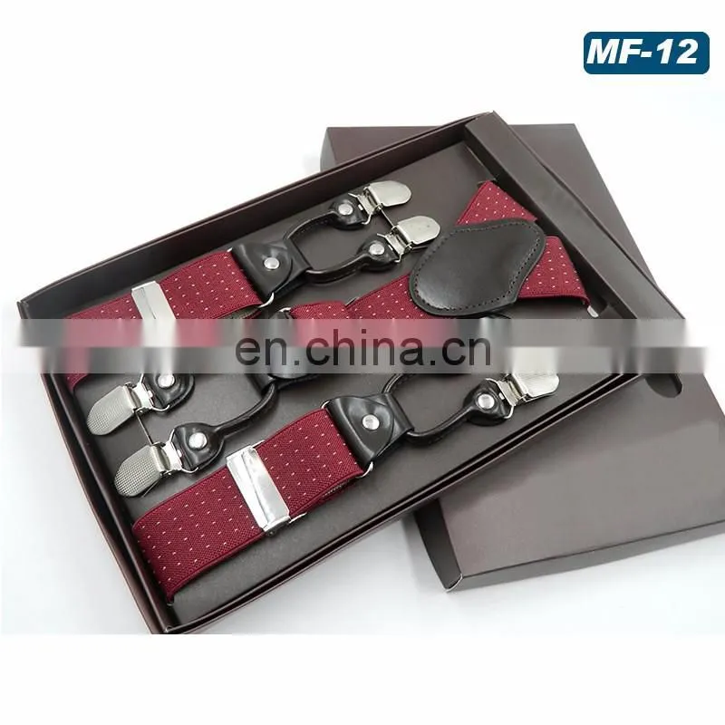 2017 Yiwu longkang Fashion Wholesale Cheap Price polyester braces suspenders