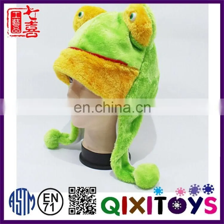 Hot sell good quality promotional item interesting plush animal shaped hat factory in china