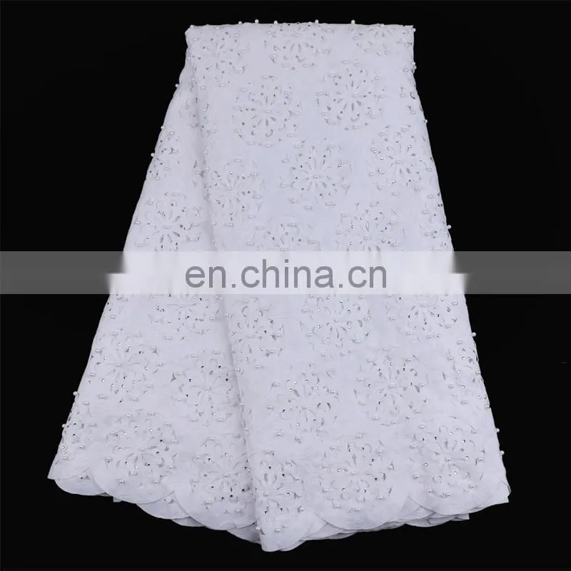 High quality 100% cotton polish lace fabric African embroidery lace fabric No.LP41200129