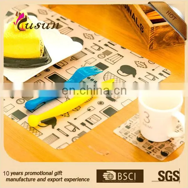 2016 hot sale printing decorate plastic pp pvc kitchen mat