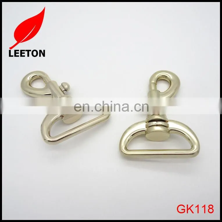 Factory supply 30mm light gold swivel snap hook for bag