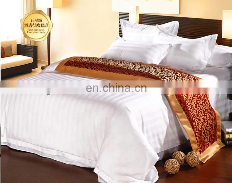 200/300/400TC best sale white 100% cotton plain bed sheet hotel