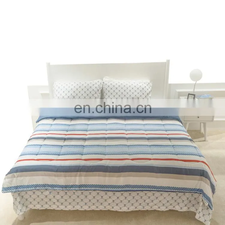100%cotton striped printed home hotel washed bedding sets