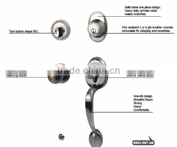 8501-K87:Solid Brass Handleset with Gift Box