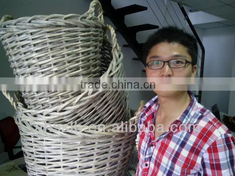 small wooden promotion basket
