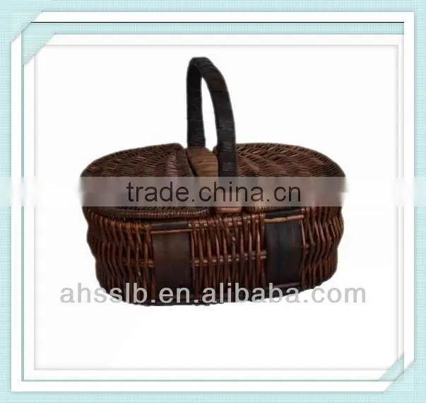 small wooden promotion basket