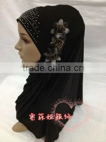 A552 Fashion modernFLOWER HIGH QUALITY ISLAMIC HEADSCARF ONE PIECE LONG MUSLIM HIJAB