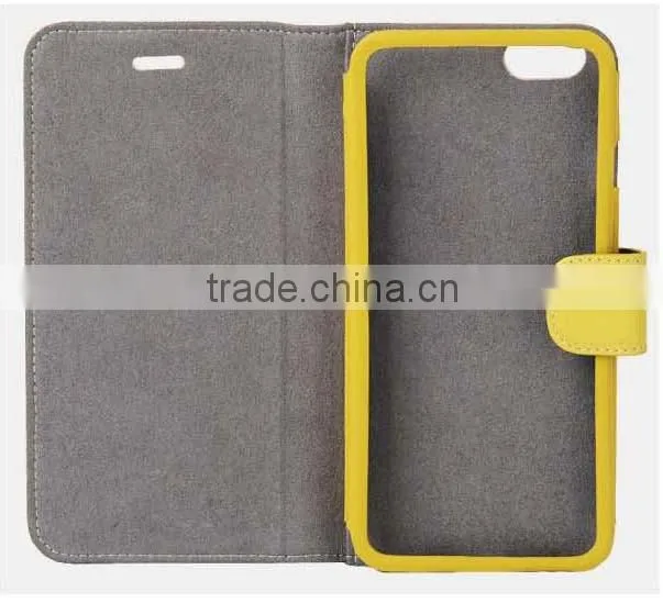 Genuine Leather Flip Wallet Case for Iphone 6,Wallet Style Flip Leather case Credit card and money pockets Magnetic Flap