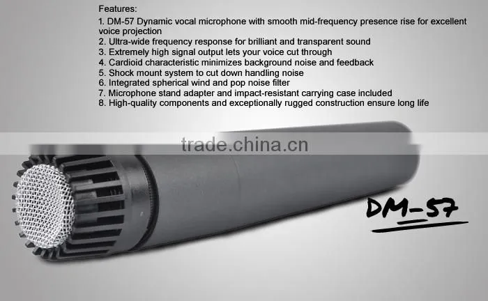 Professional Karaoke Wired Handheld Dynamic Microphone DM-57