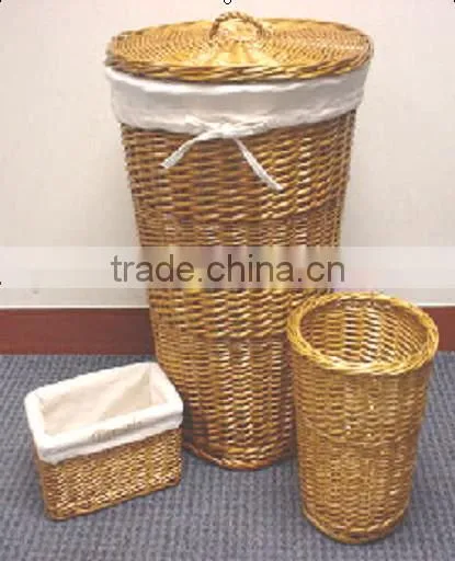split willow hamper&basket with liner
