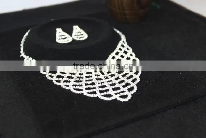 2015 new products fashion women wedding crystal jewelry set