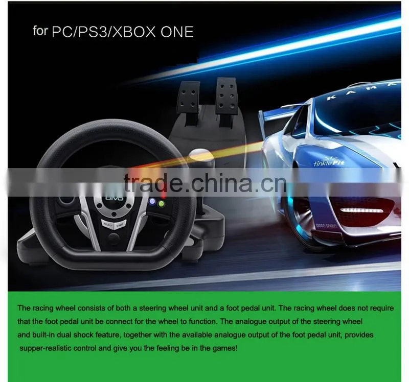 Factory Directly Video Games Accessories for xbox one / PS3 / PS2 / PC computer Racing Game USB Steering Wheel