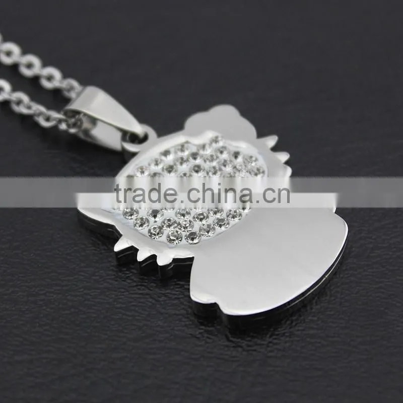 High-grade stainless steel pendants cat necklace cartoon necklace wholesale