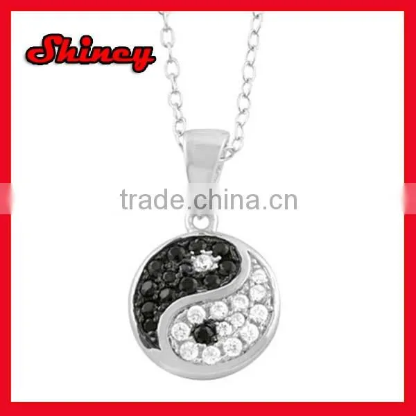 stock order !silver cheap solitaire diamond heart necklace