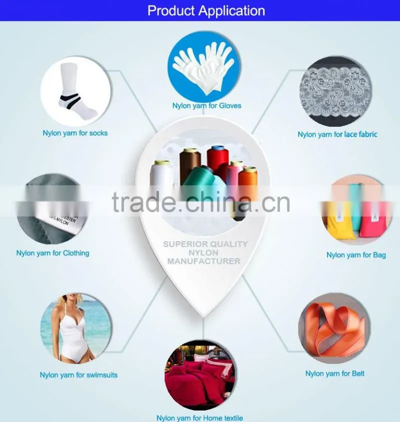 Customized made cheap hank dyed dty nylon yarn