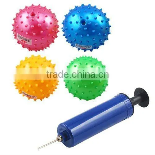 Bouncy Massage Ball/Knobby Balls/ toys+Pump