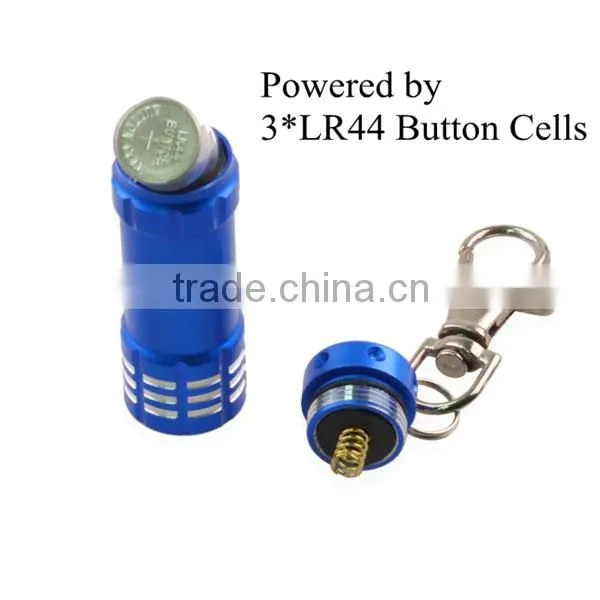 Factory Price Metal Aluminum LED Key Chain Mini Flashlight Keychain Light Torch LED Keyring