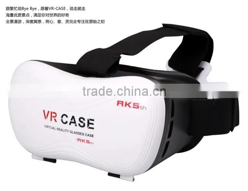 3D VR Fifth Generation Virtual Reality Glasses Innovative Design Fit for IOS, Android phones Series within 3.5~6.0 inches