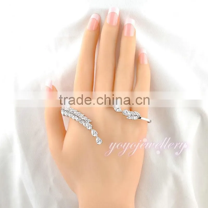 Zircon design new gold medel wrap palm bracelet