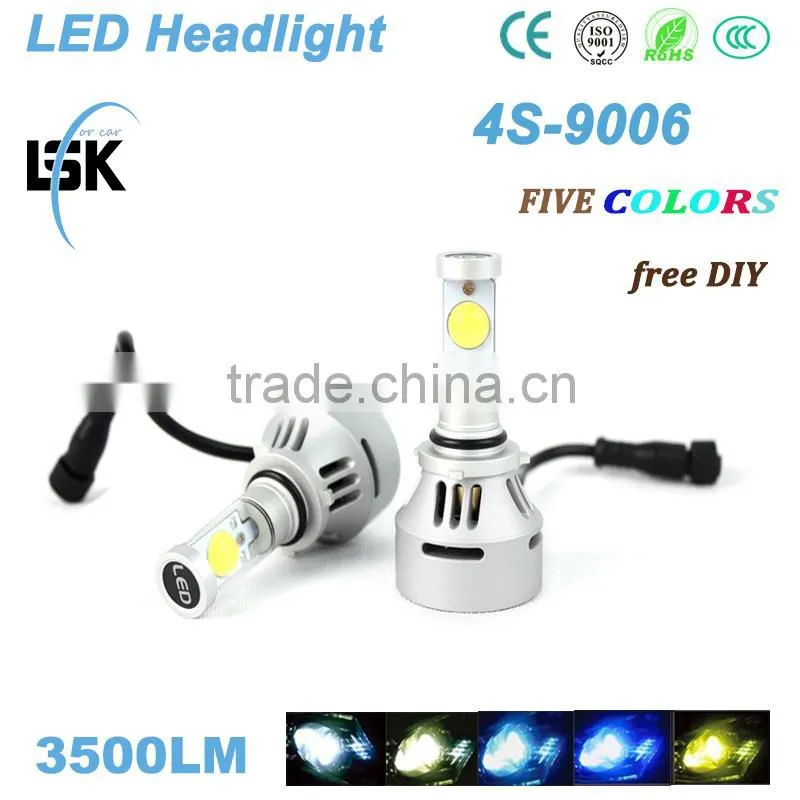 Manufacturer supply 4S led headlight brightness light 3500lm competitive price 9006 led headlight