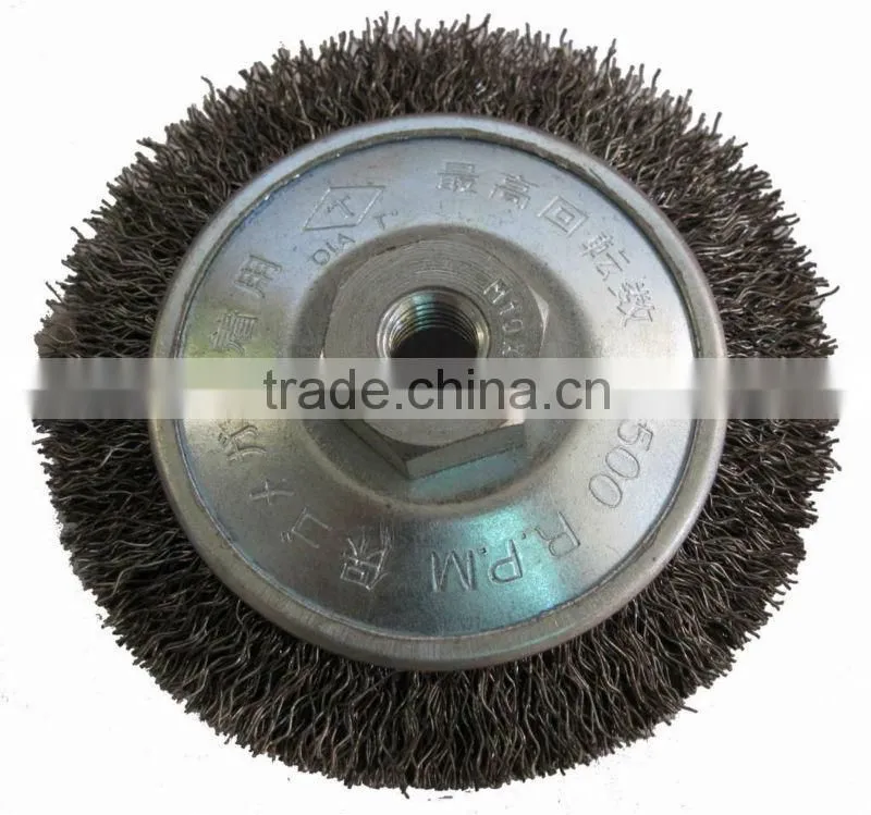 Crimped wire bevel brush for japan